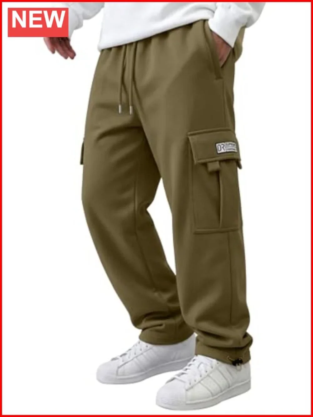 Men's Cargo Sweatpants Joggers with 6 Pockets Cotton Polyester